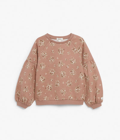 Kids pink floral print sweatshirt