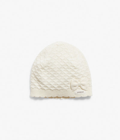 Baby & kids white pattern-knitted hat