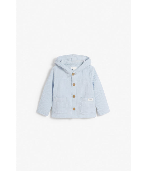 Baby blue cotton muslin jacket