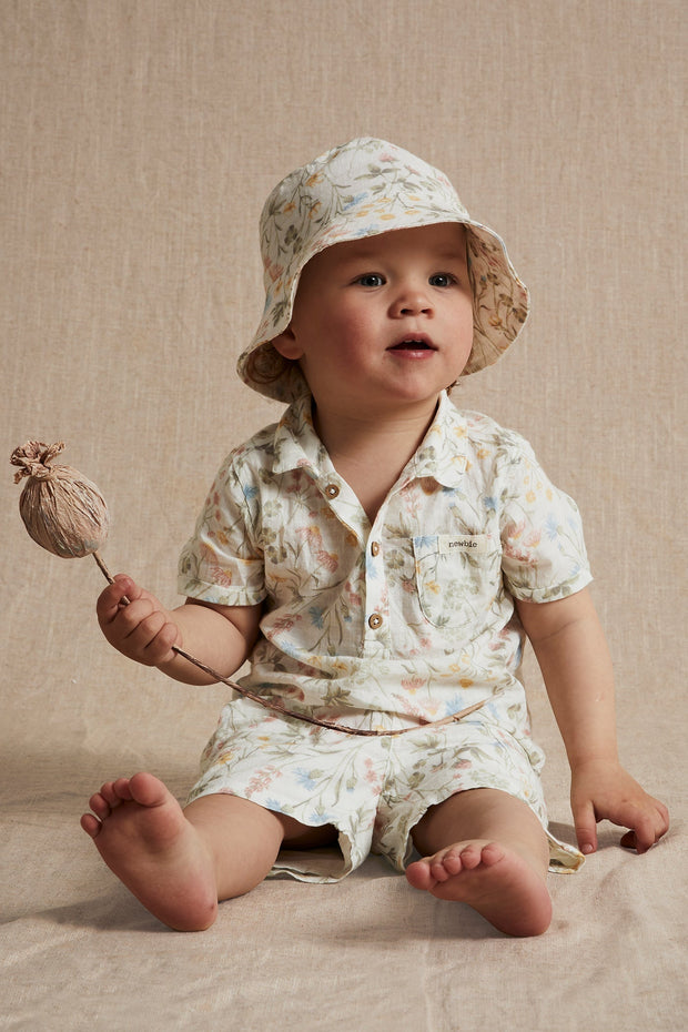 Baby & kids white meadow flower bucket hat