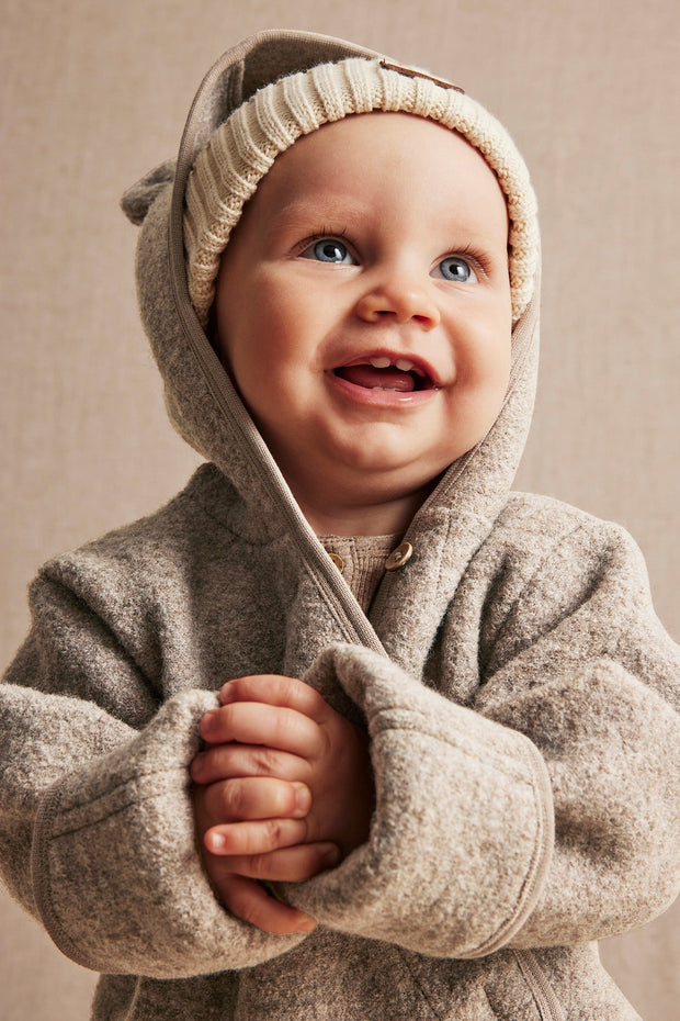 Baby brown wool coverall