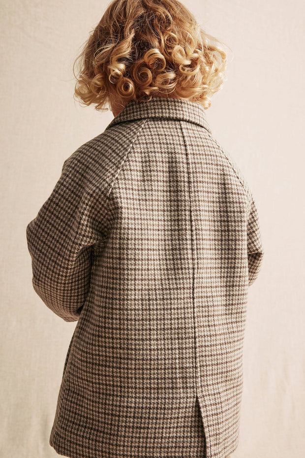 Baby & kids' houndstooth patterned car coat