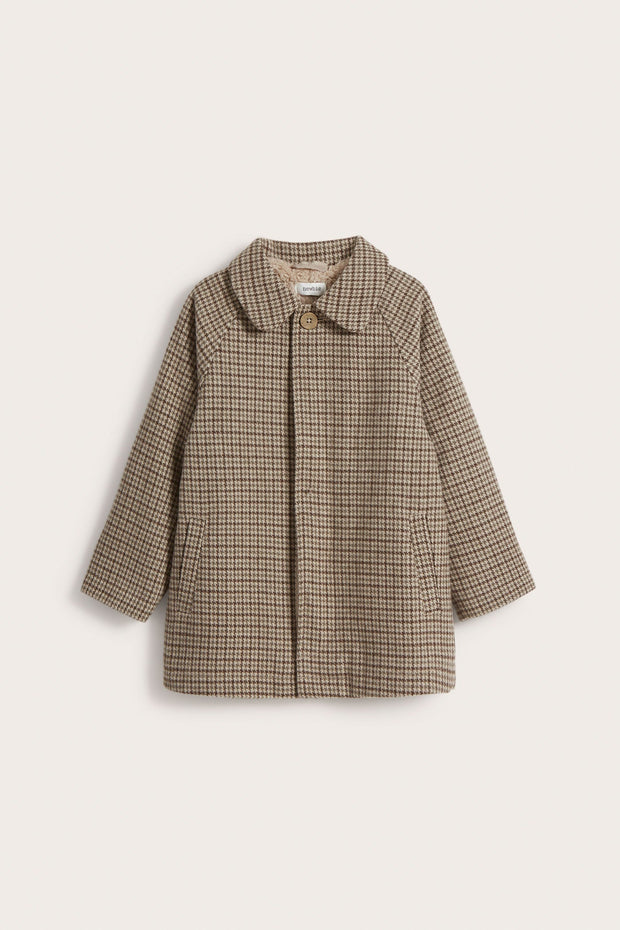 Baby & kids' houndstooth patterned car coat