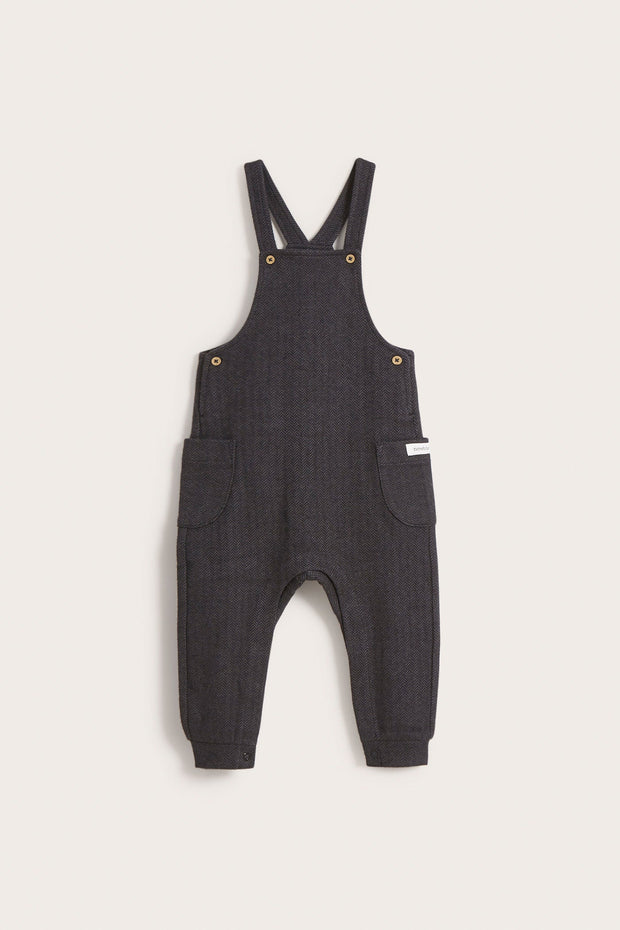 Baby grey patterned dungarees