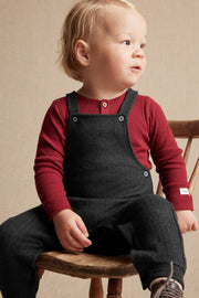 Baby grey patterned dungarees