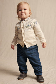 Baby blue denim trousers