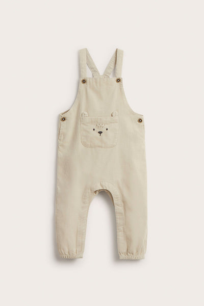 Baby beige bear dungarees