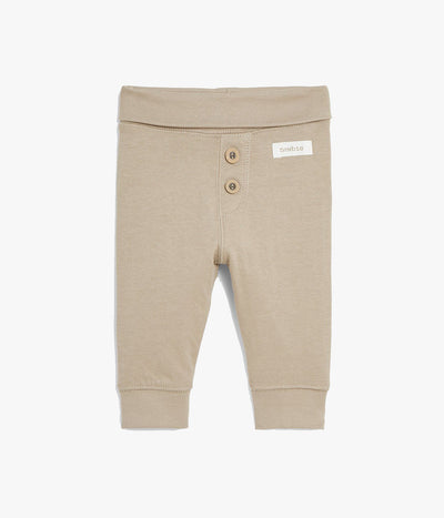 Baby beige leggings with buttons