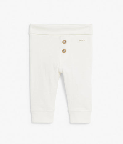 Baby white leggings with buttons