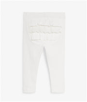 Baby white leggings with ruffles